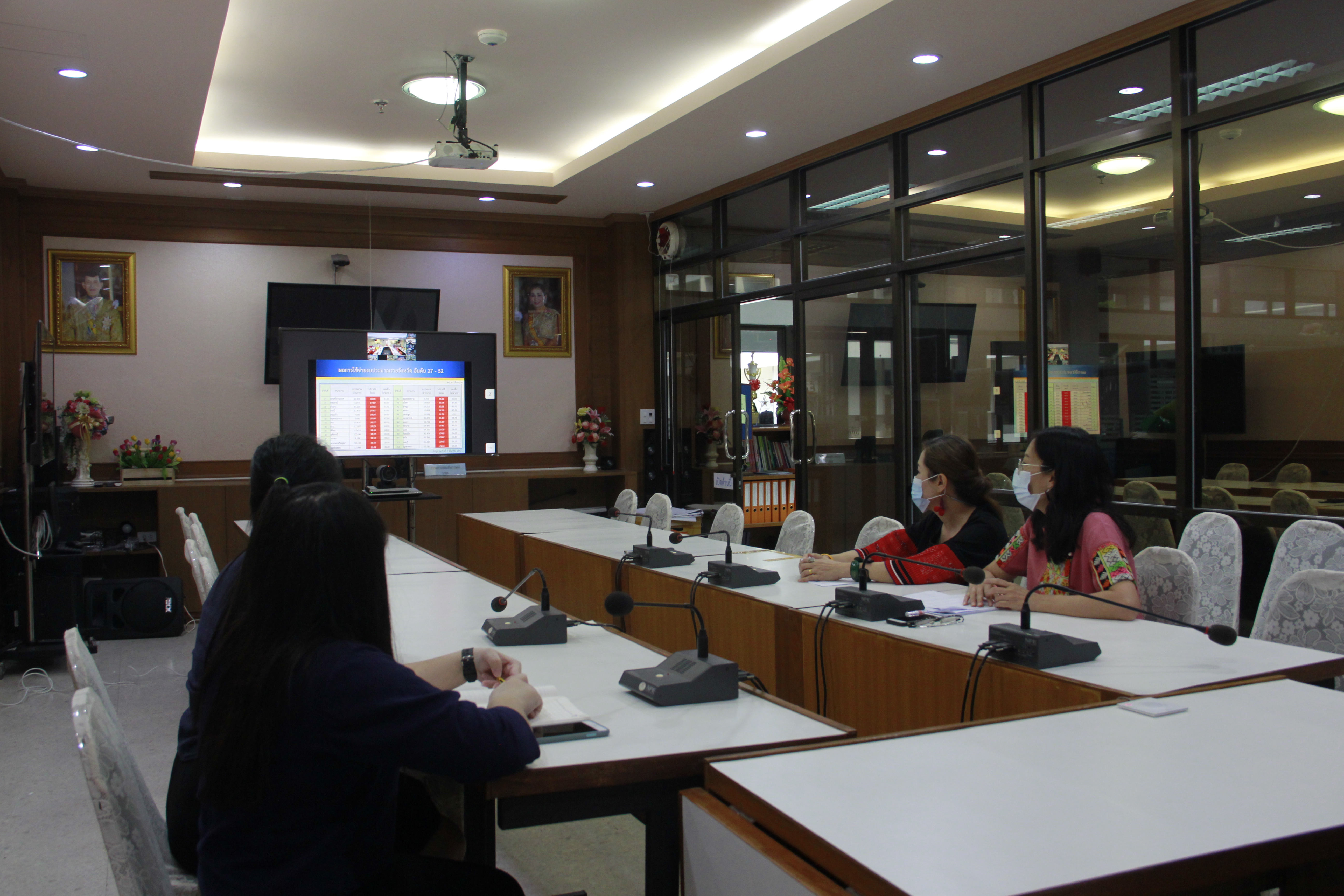 พัฒนาชุมชนจังหวัดลำปาง รับชมการประชุมการเบิกจ่ายงบประมาณ