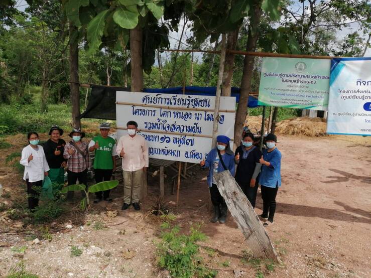 ผู้บริหาร พช.ลำปางลงพื้นที่ติดตามสนับสนุนการขับเคลื่อนโครงการพัฒนาพื้นที่ต้นแบบเพื่อการพัฒนาคุณภาพชีวิตตามหลักทฤษฎีใหม่ประยุกต์สู่ “โคก หนอง นา โมเดล” (โคก หนอง นา พช.)